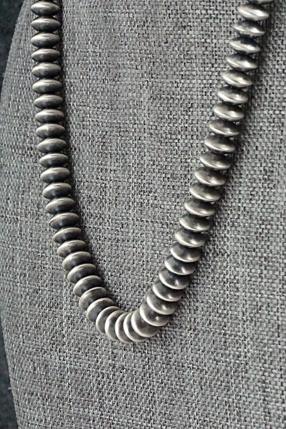 Sterling Silver Navajo Pearl Necklace - Dorinda Mariano
