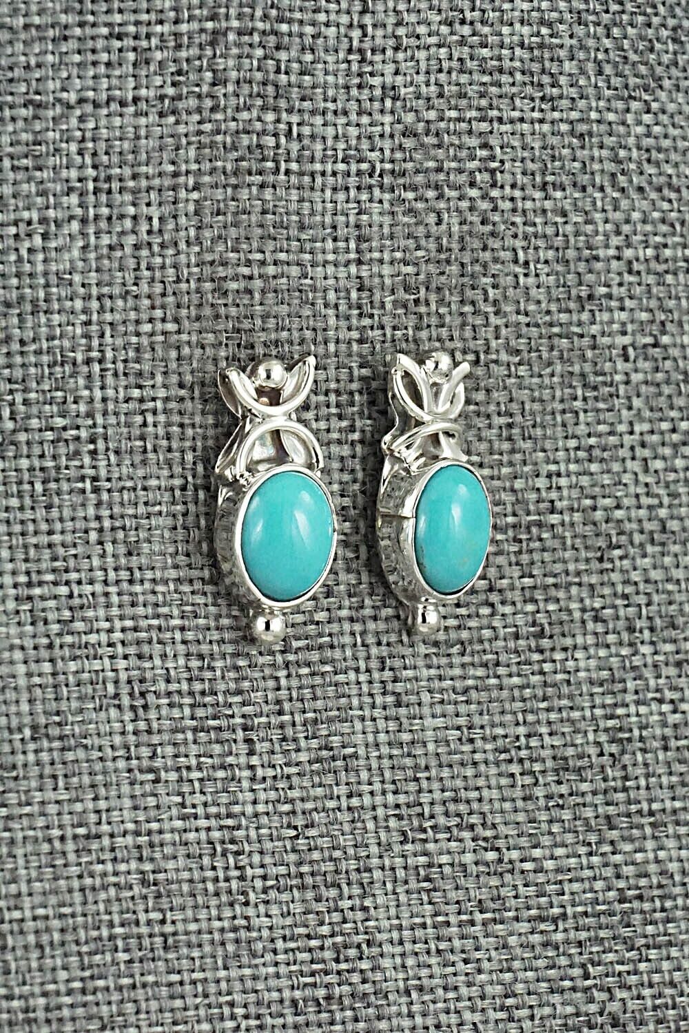 Turquoise & Sterling Silver Earrings - Annette Chiquito