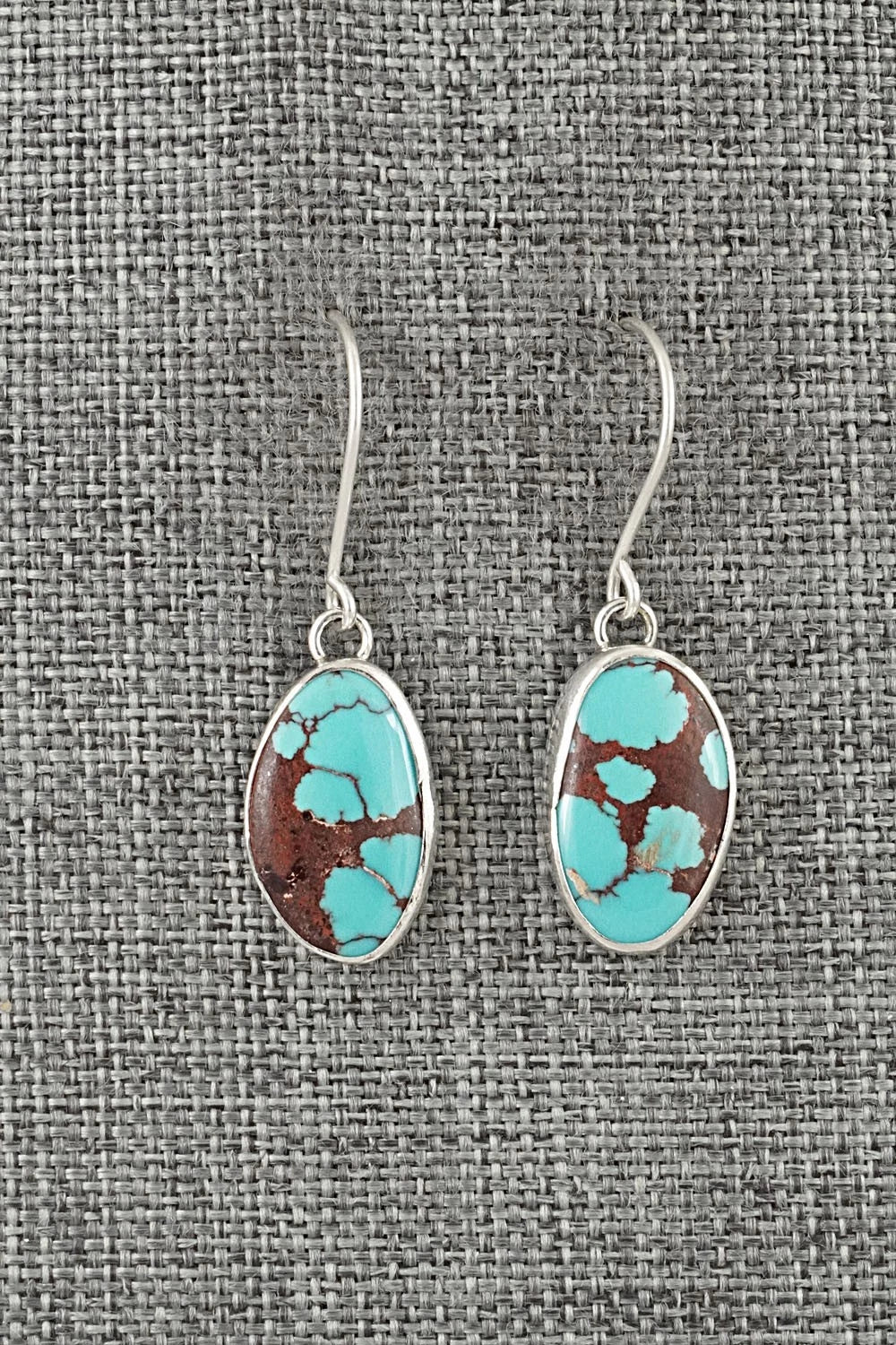 Turquoise & Sterling Silver Earrings - Eugene Gruber