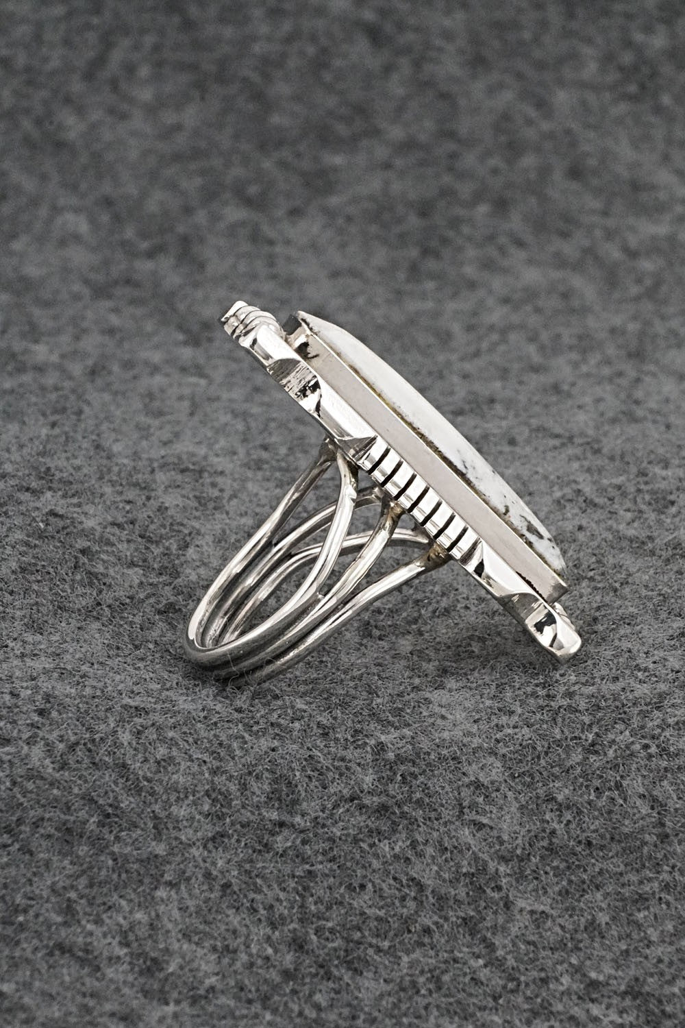 White Buffalo & Sterling Silver Ring - Larson Lee - Size 10