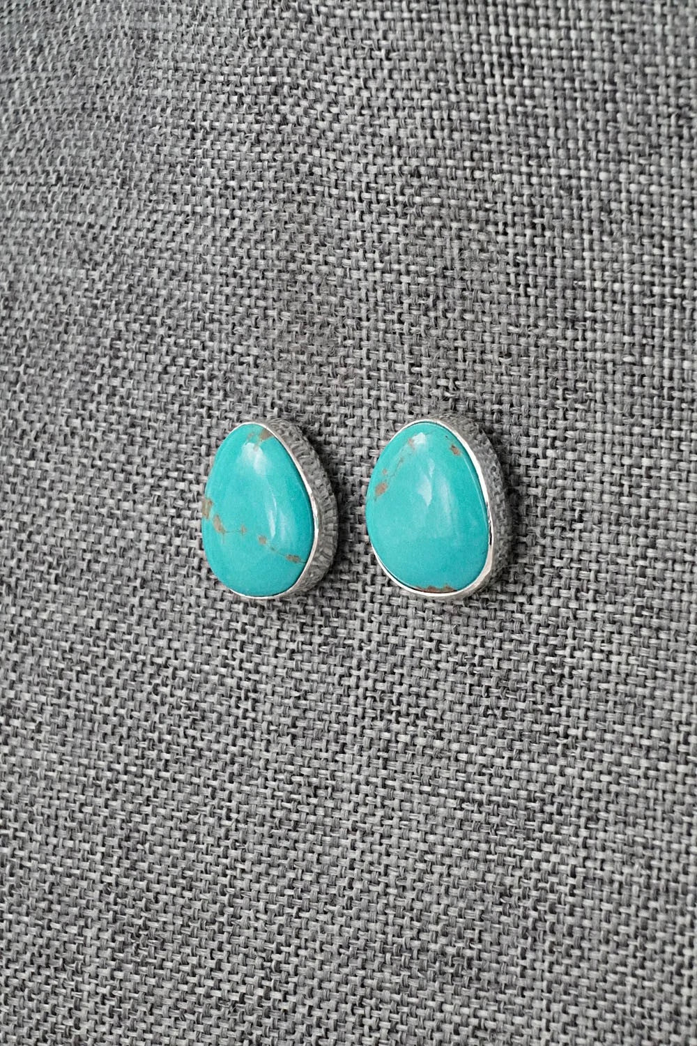 Turquoise & Sterling Silver Earrings - Rosemary Saunders