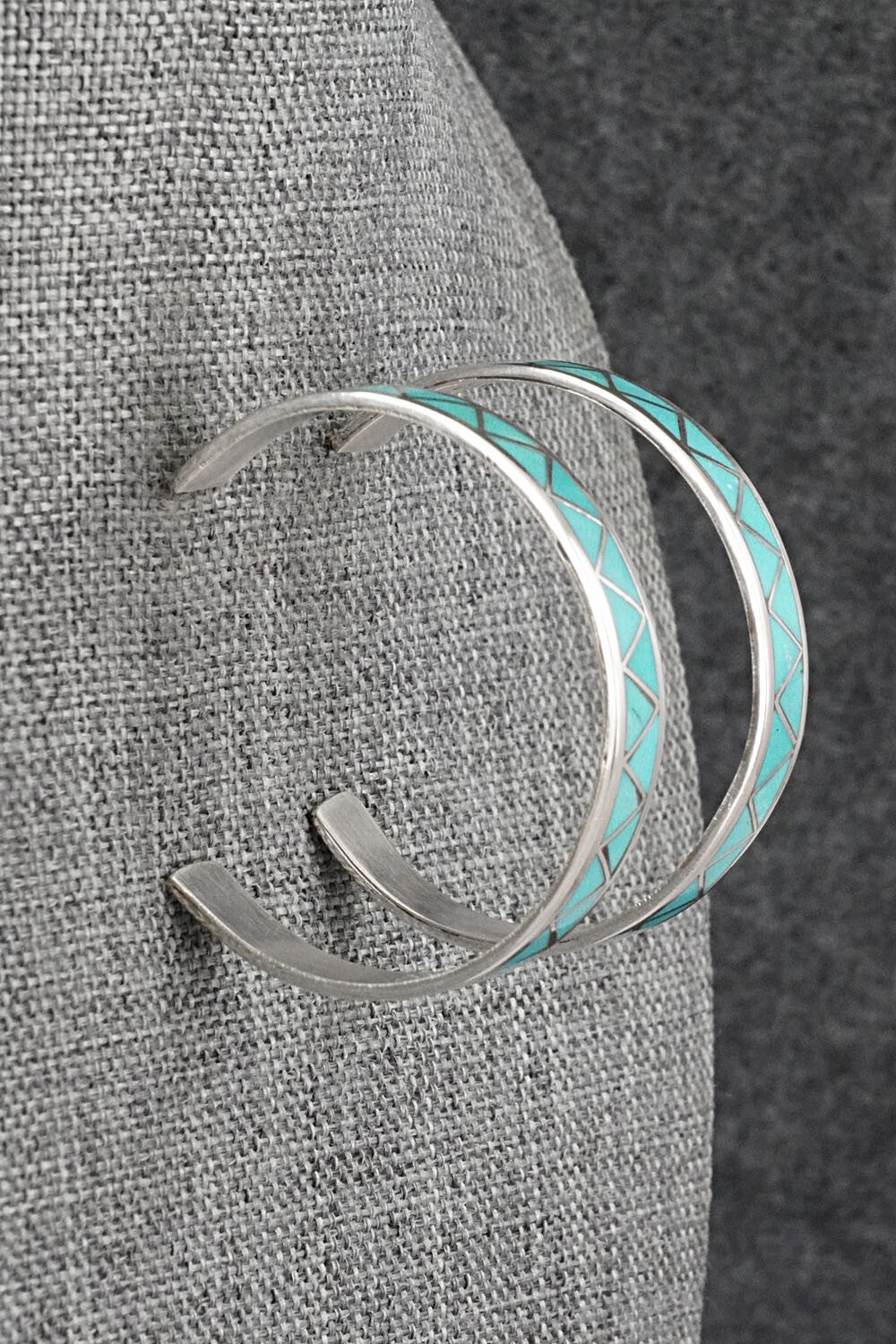 Turquoise & Sterling Silver Earrings - Claudine Haloo
