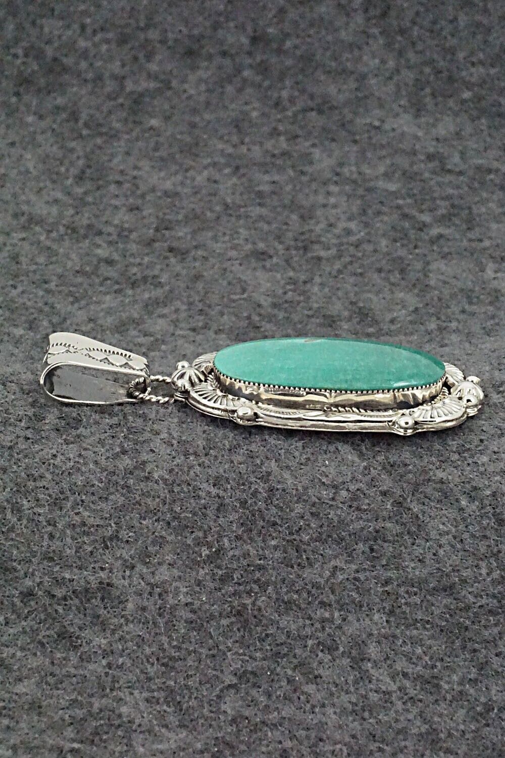 Turquoise & Sterling Silver Pendant - Emerson Delgarito