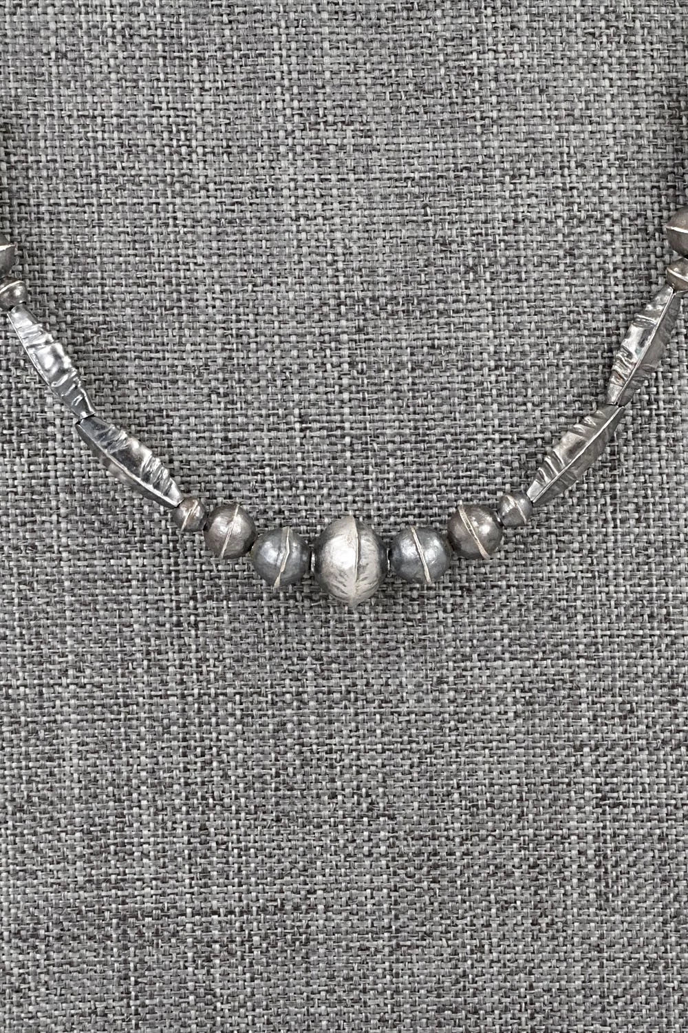 Sterling Silver Navajo Pearl Necklace 28" - Vintage