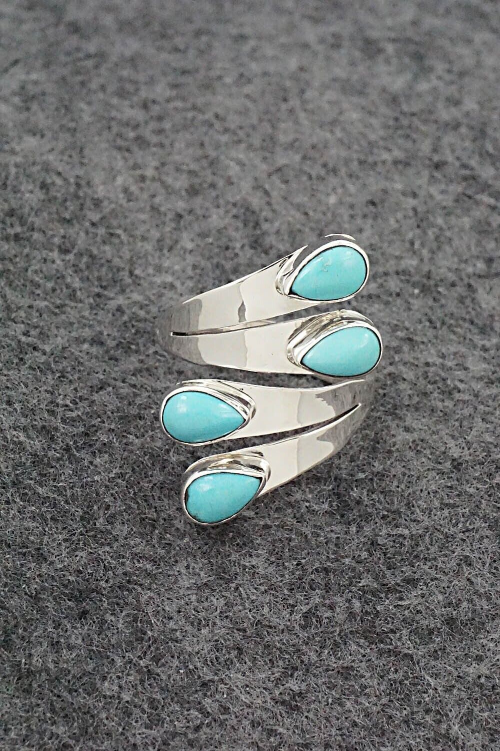 Turquoise & Sterling Silver Ring - Thomas Yazzie - Size 8