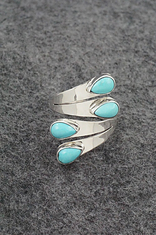 Turquoise & Sterling Silver Ring - Thomas Yazzie - Size 8