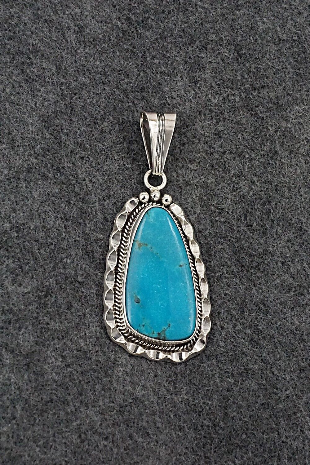 Turquoise & Sterling Silver Pendant - Samuel Yellowhair