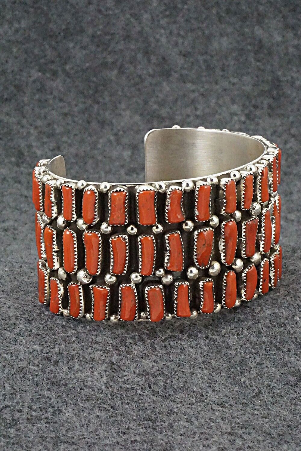 Coral & Sterling Silver Bracelet - Darlene Begay