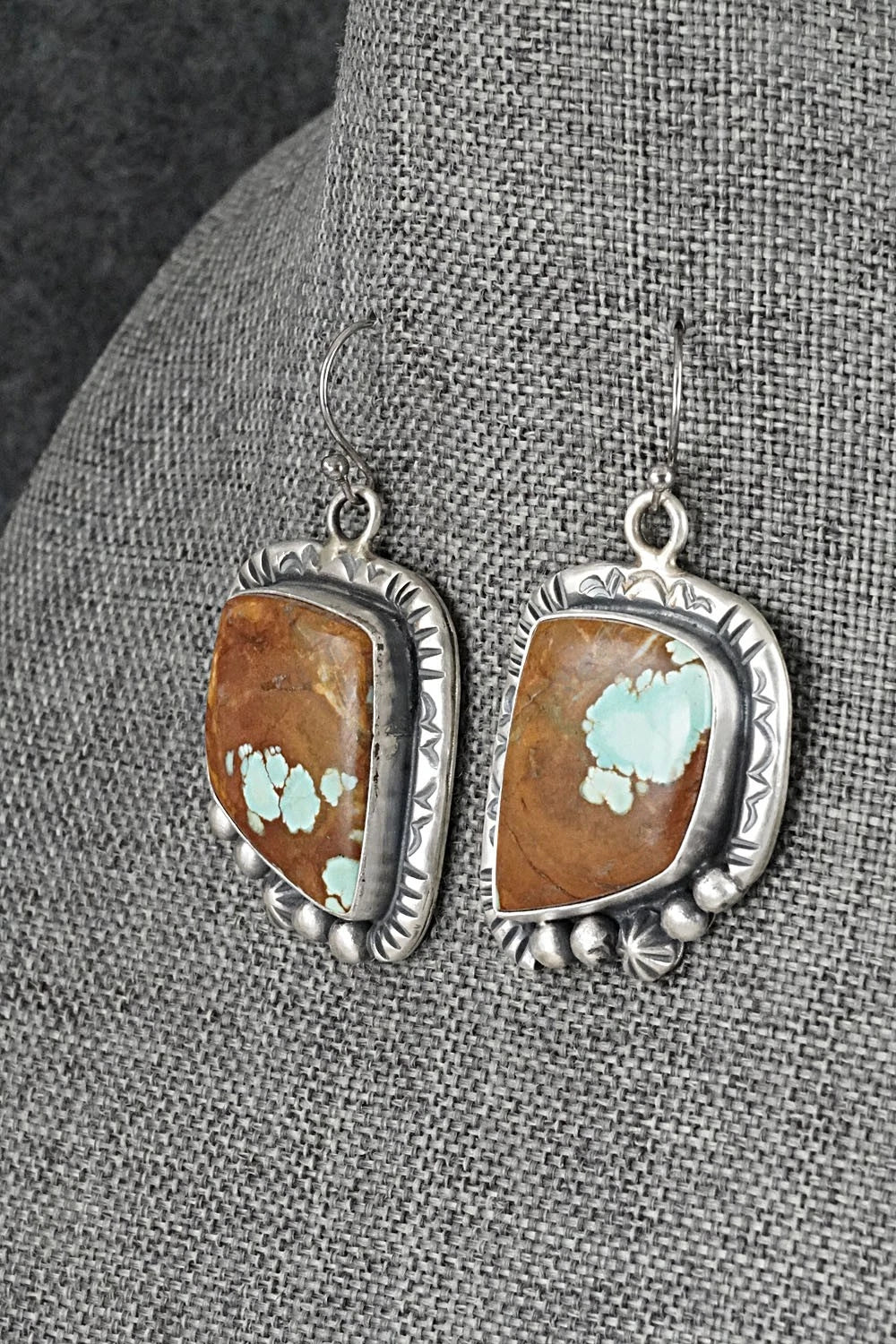 Turquoise & Sterling Silver Necklace and Earrings Set - Paul Livingston