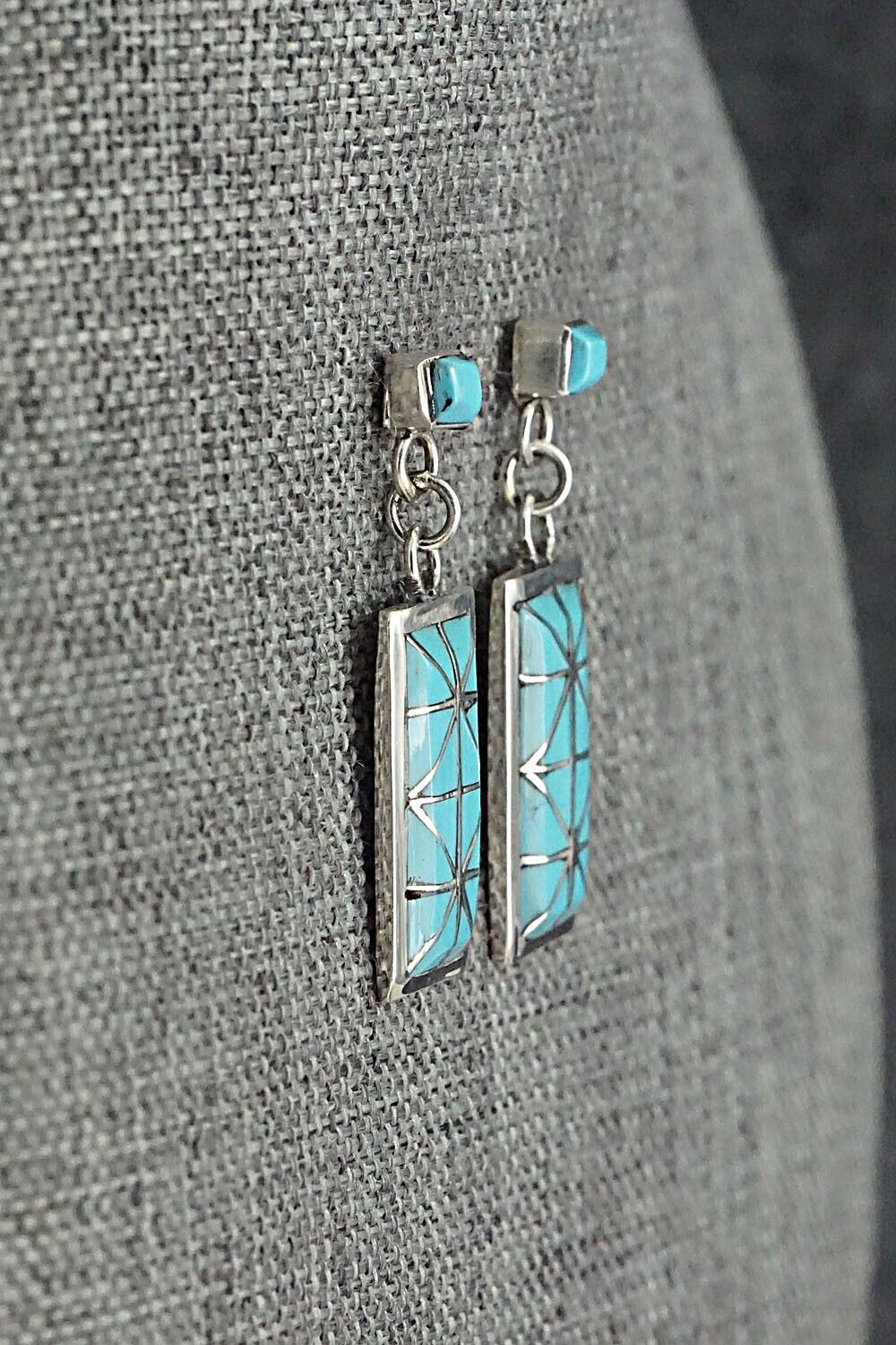 Turquoise & Sterling Silver Earrings - Gloria Tucson