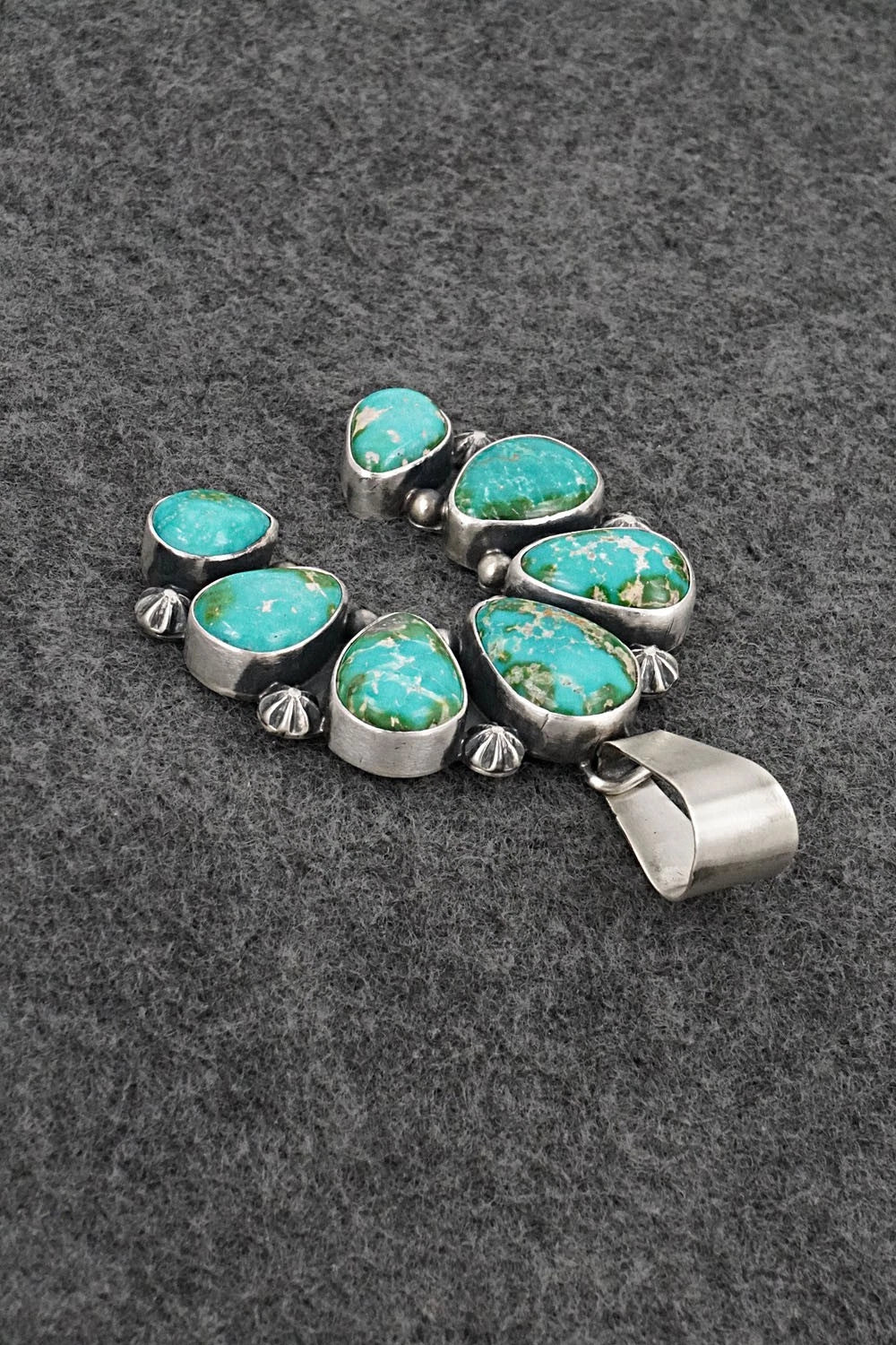 Turquoise & Sterling Silver Pendant - Paul Livingston