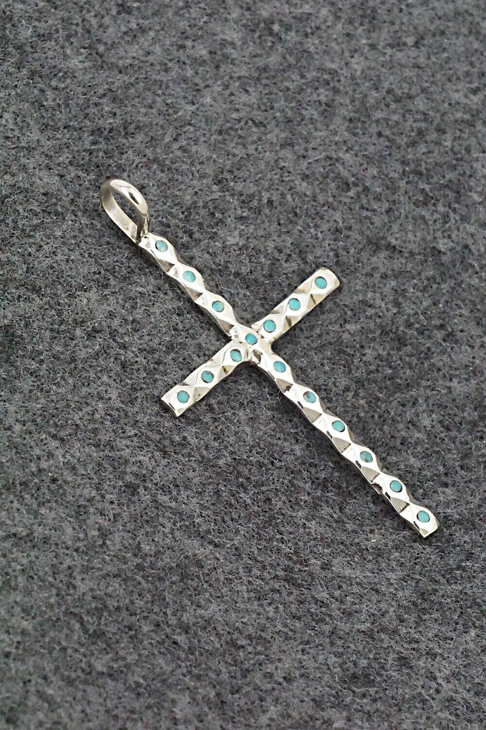 Turquoise & Sterling Silver Pendant - Gilbert Weebothee