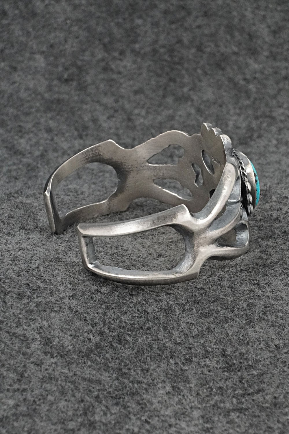 Turquoise & Sterling Silver Bracelet - Harrison Bitsue