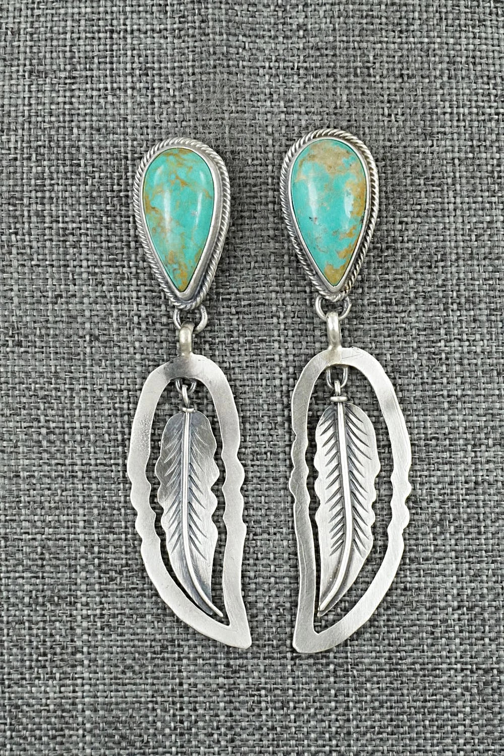 Turquoise & Sterling Silver Earrings - Darrin Livingston