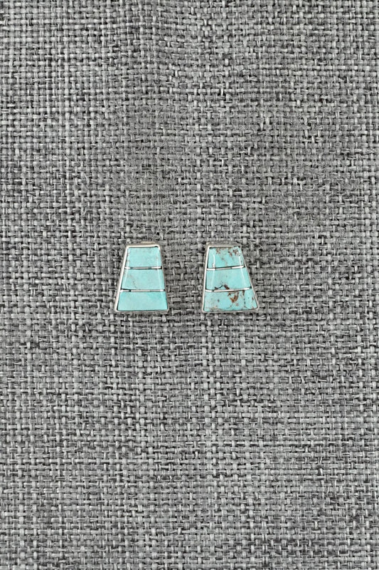 Turquoise and Sterling Silver Earrings - Michelle Haloo