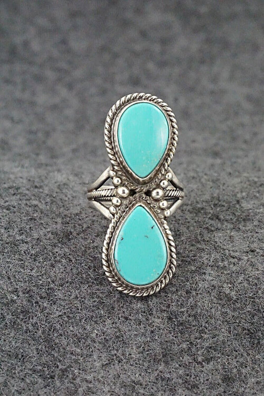 Turquoise & Sterling Silver Ring - Gloria Begay - Size 6.5