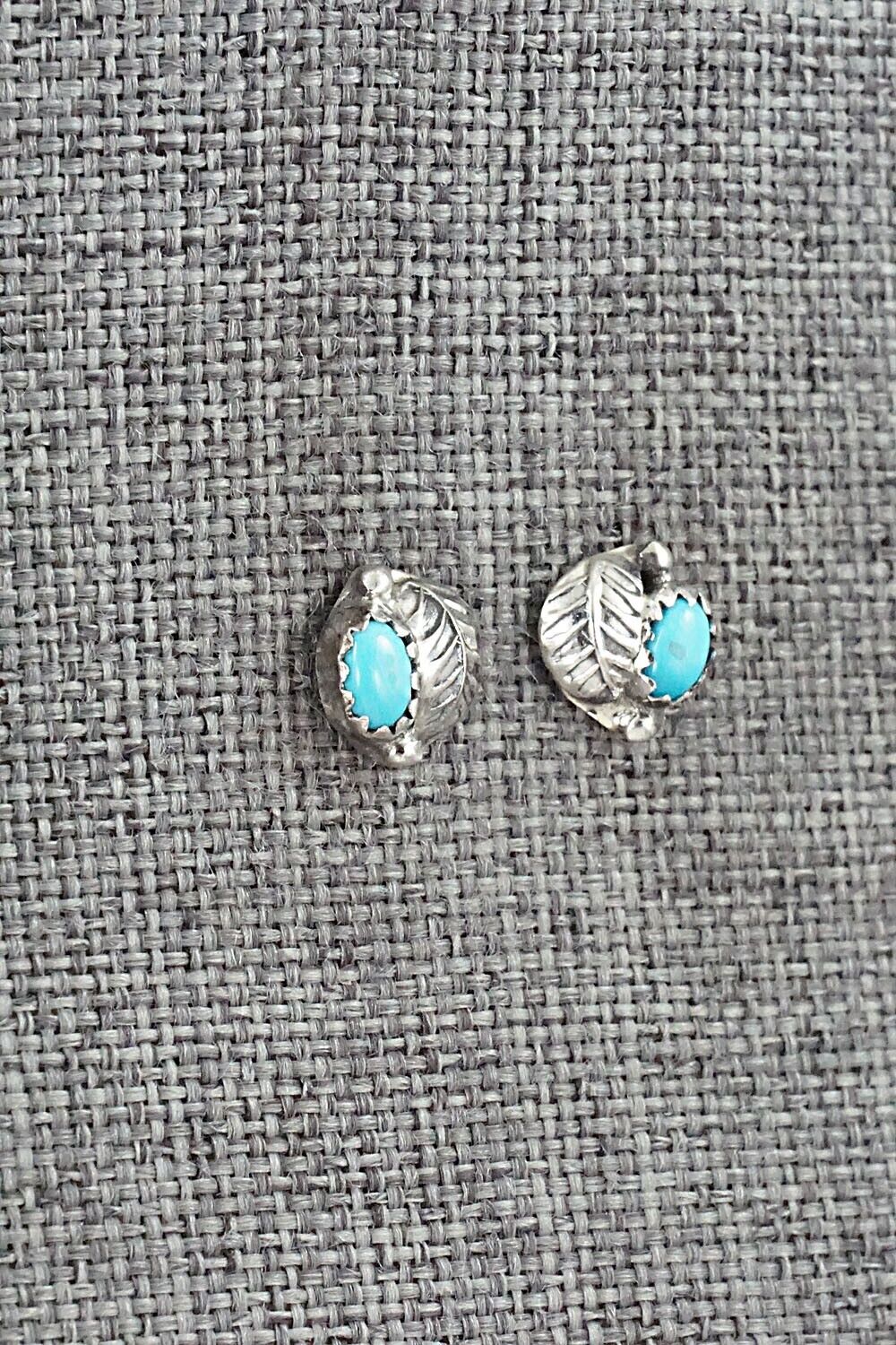 Turquoise & Sterling Silver Earrings - Roselene Joe