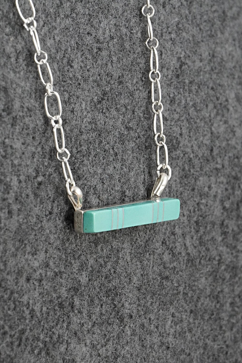 Turquoise & Sterling Silver Necklace - Maderral Kallestewa