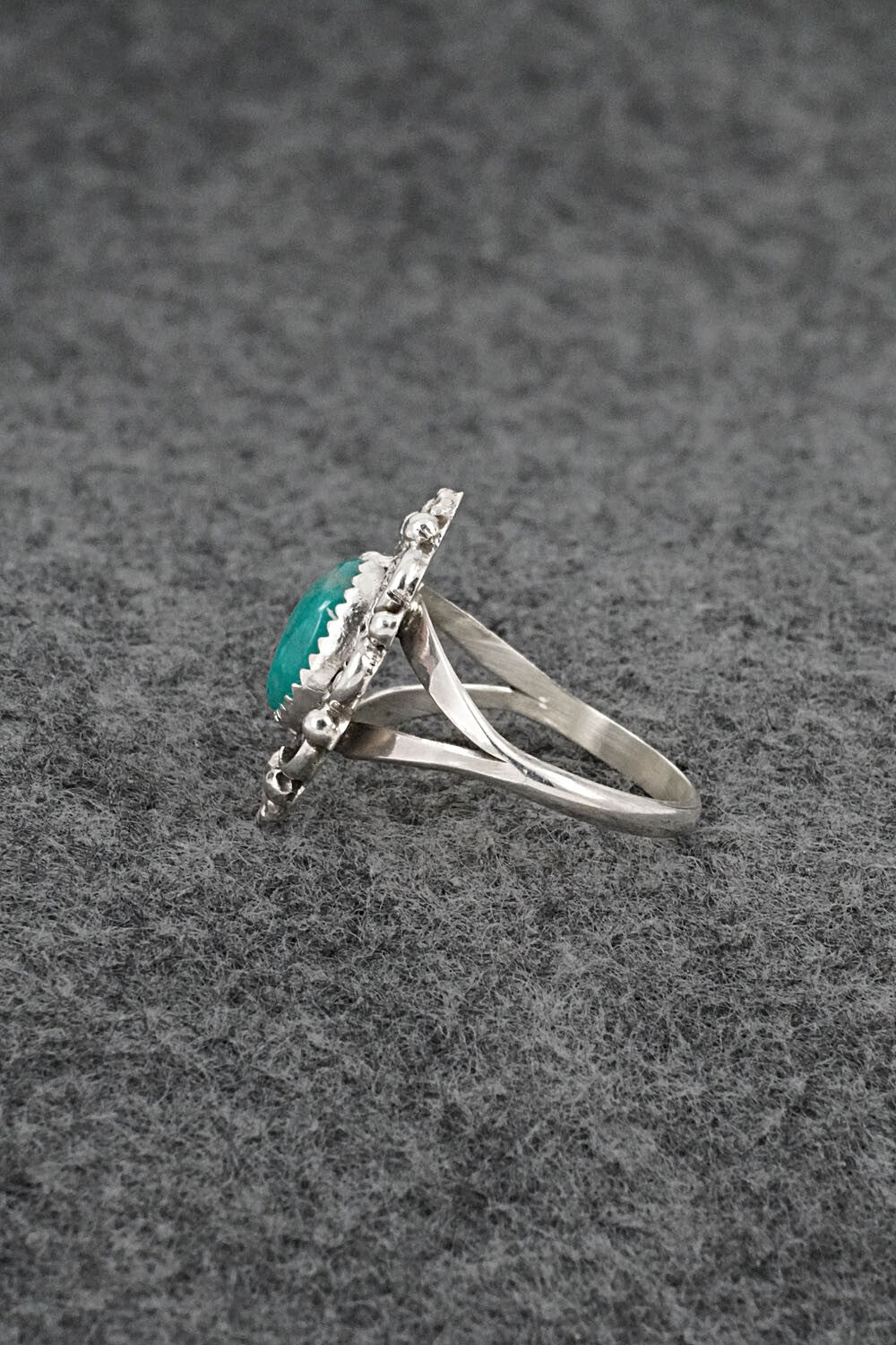 Turquoise & Sterling Silver Ring - Frieda Martinez - Size 7.5