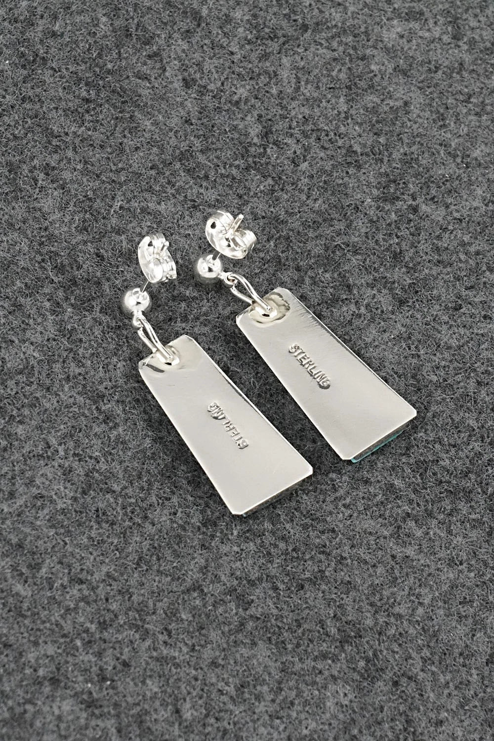 Turquoise & Sterling Silver Earrings - Brenda Pete