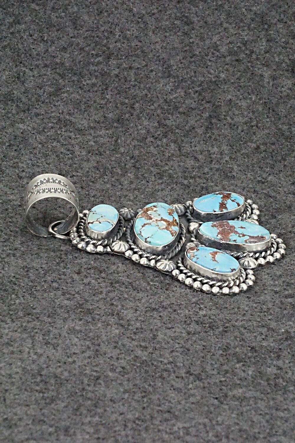 Turquoise & Sterling Silver Pendant and Earrings Set - Jeff James