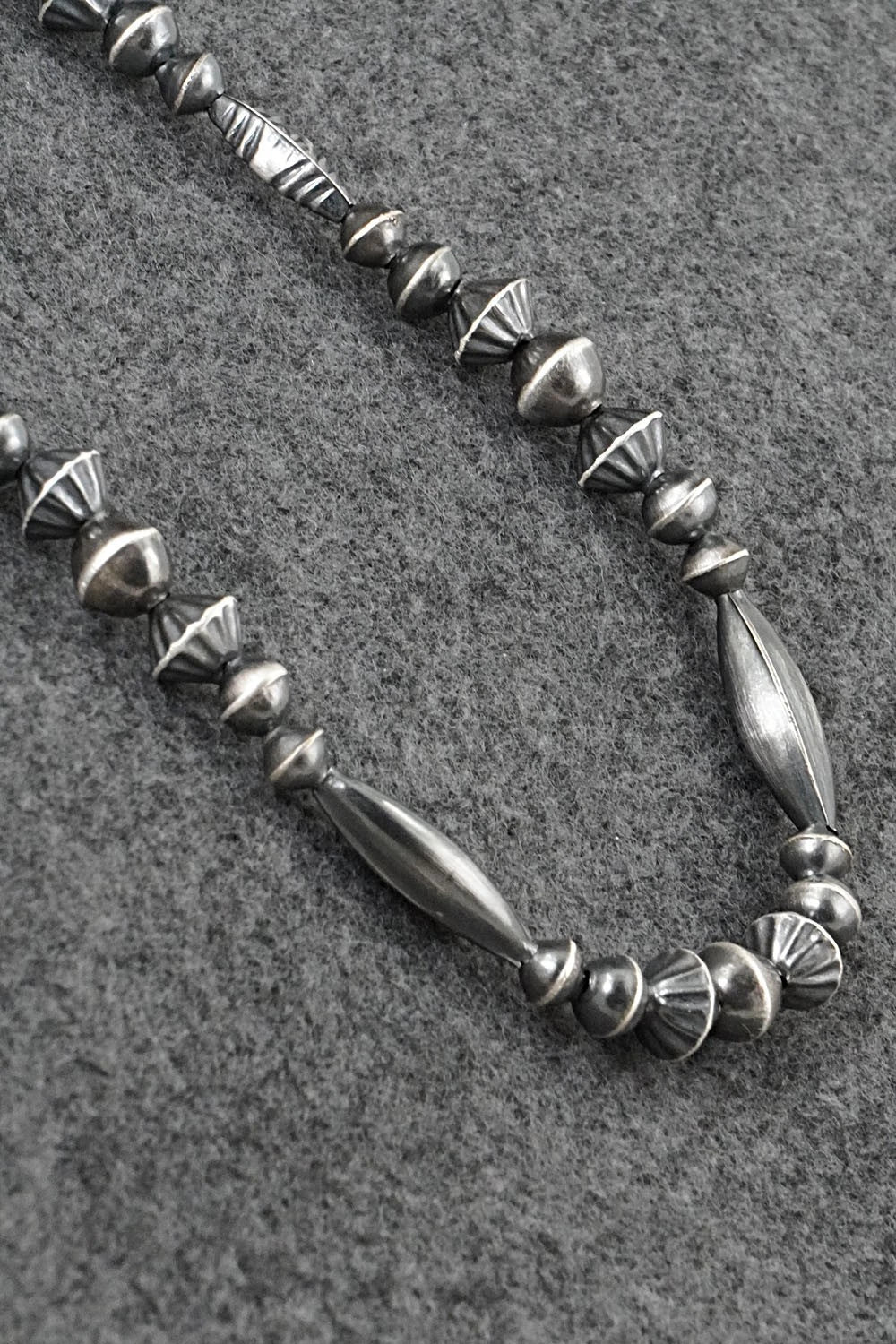 Sterling Silver Navajo Pearl Necklace 24" - Vintage