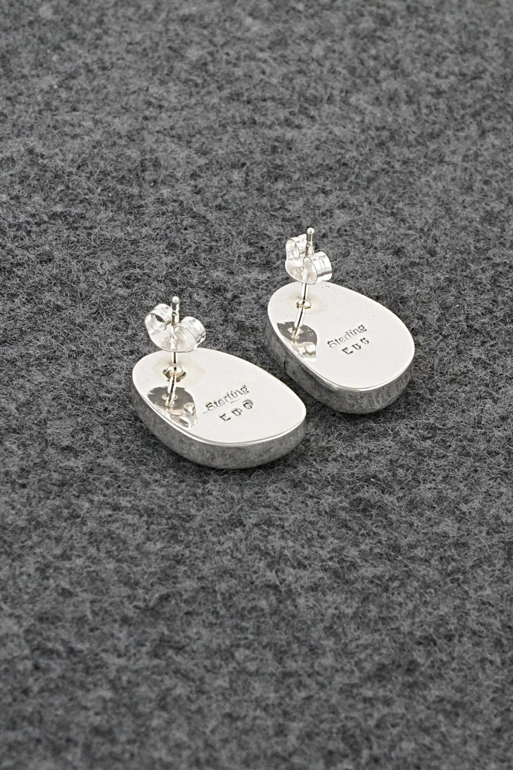 Turquoise & Sterling Silver Earrings - Eugene Gruber