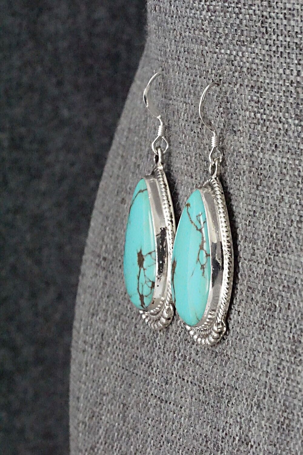 Turquoise & Sterling Silver Earrings - Verley Betone