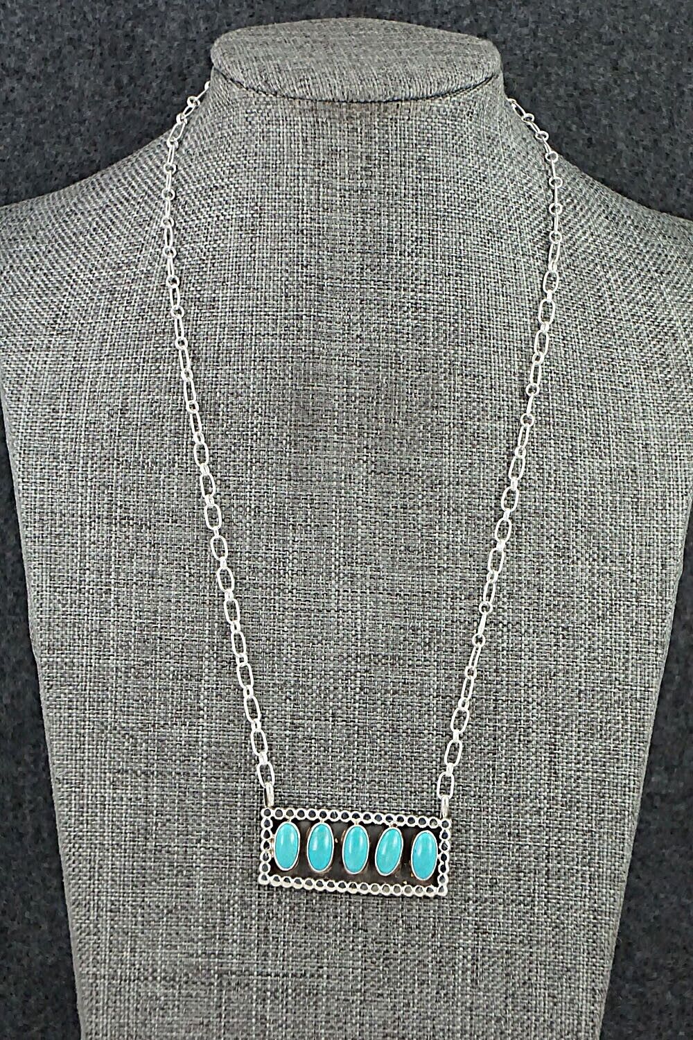 Turquoise & Sterling Silver Necklace - Sharon McCarthy