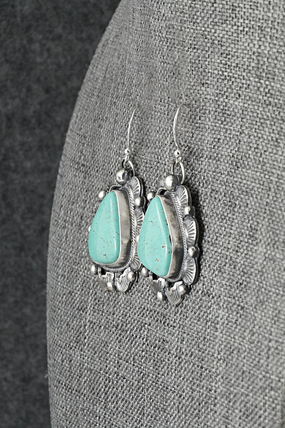 Turquoise & Sterling Silver Earrings - Jackson Hoskie