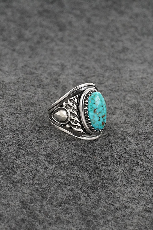 Turquoise & Sterling Silver Ring - Derrick Gordon - Size 7