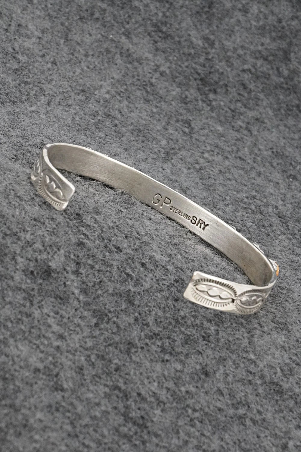 Spiny Oyster & Sterling Silver Bracelet - Gaynell Parker