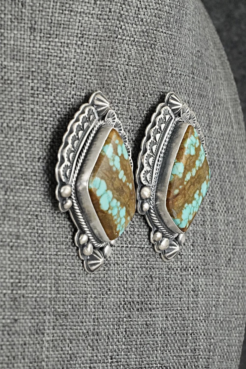 Turquoise & Sterling Silver Necklace and Earrings Set - Randy Boyd