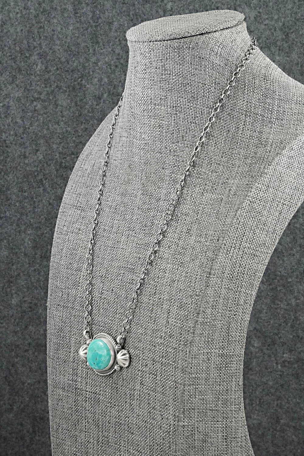 Turquoise & Sterling Silver Necklace - Darrin Livingston