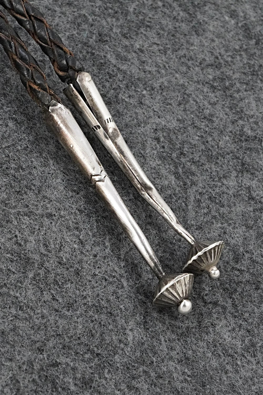 Turquoise & Sterling Silver Vintage Bolo Tie - Effie Calavaza