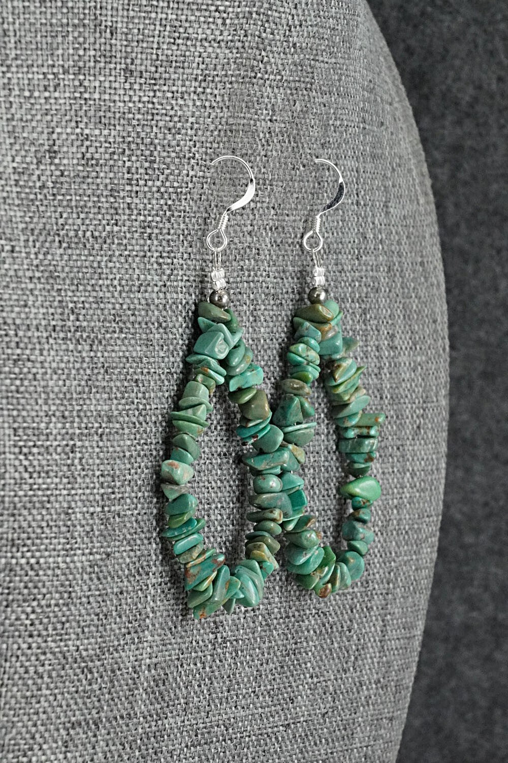 Turquoise & Sterling Silver Earrings - Doreen Jake
