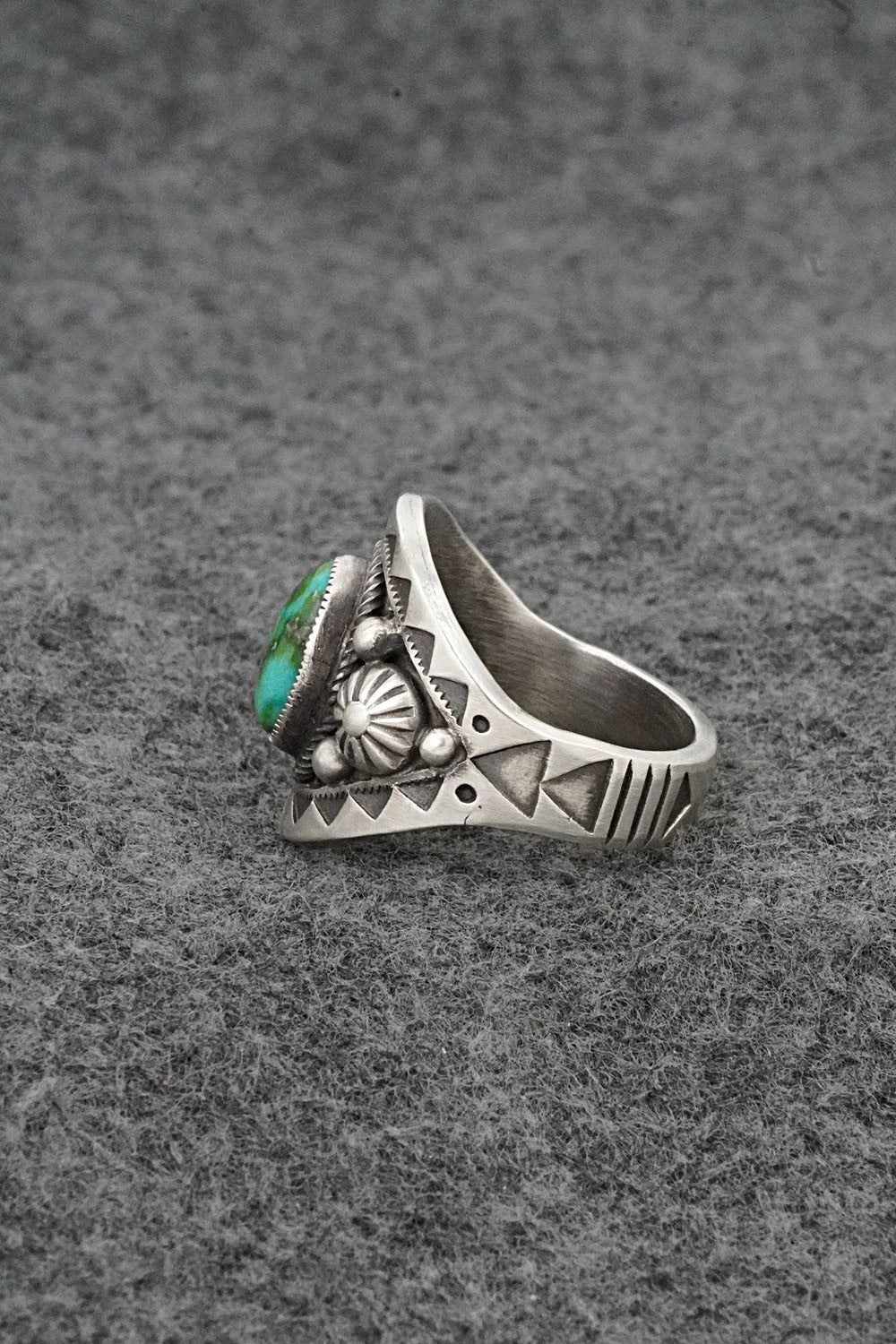 Turquoise & Sterling Silver Ring - Calvin Martinez - Size 9