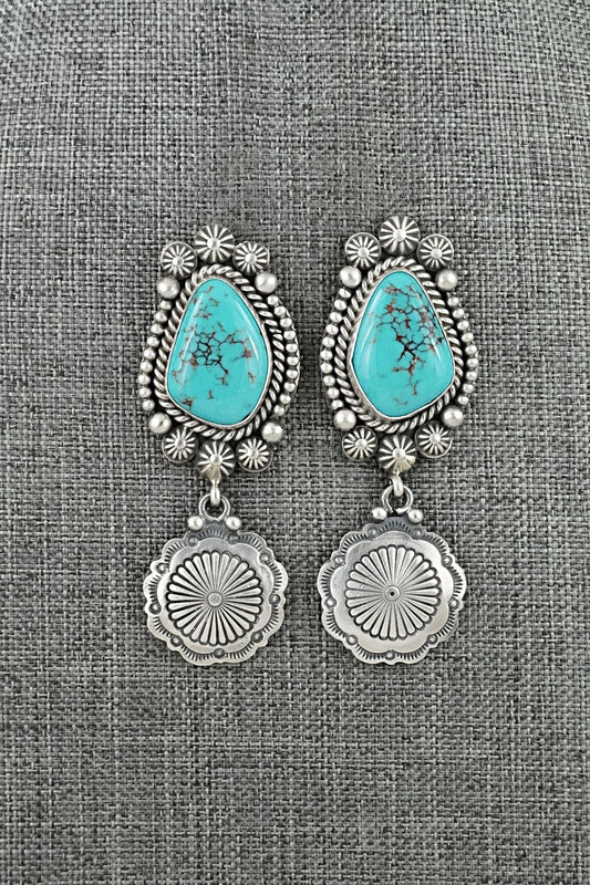 Turquoise & Sterling Silver Earrings - Michael Calladitto