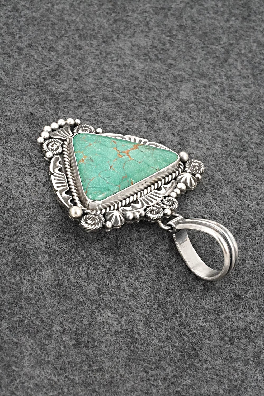 Turquoise & Sterling Silver Pendant - Rosita Calladitto