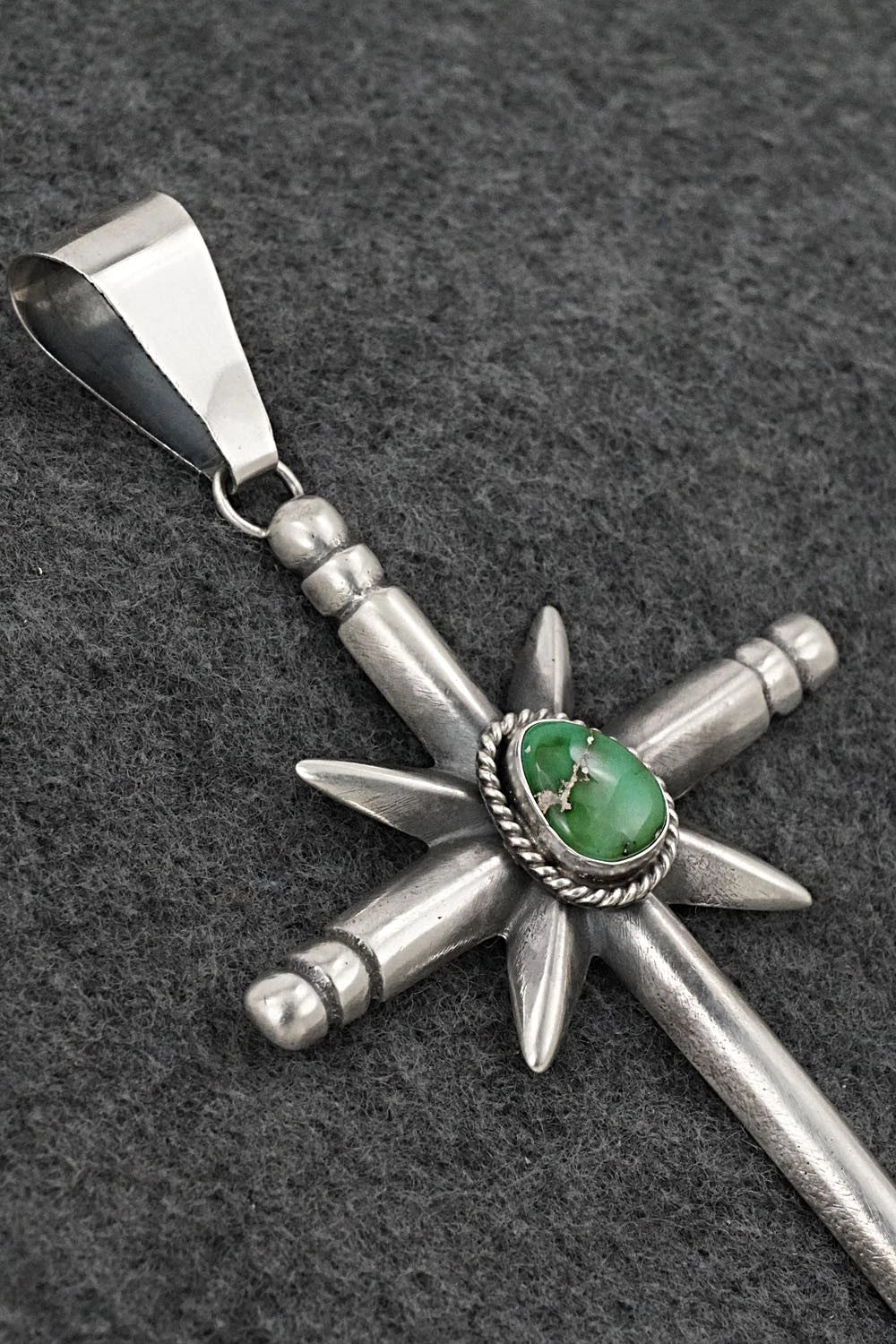 Turquoise & Sterling Silver Pendant - Eugene Gruber