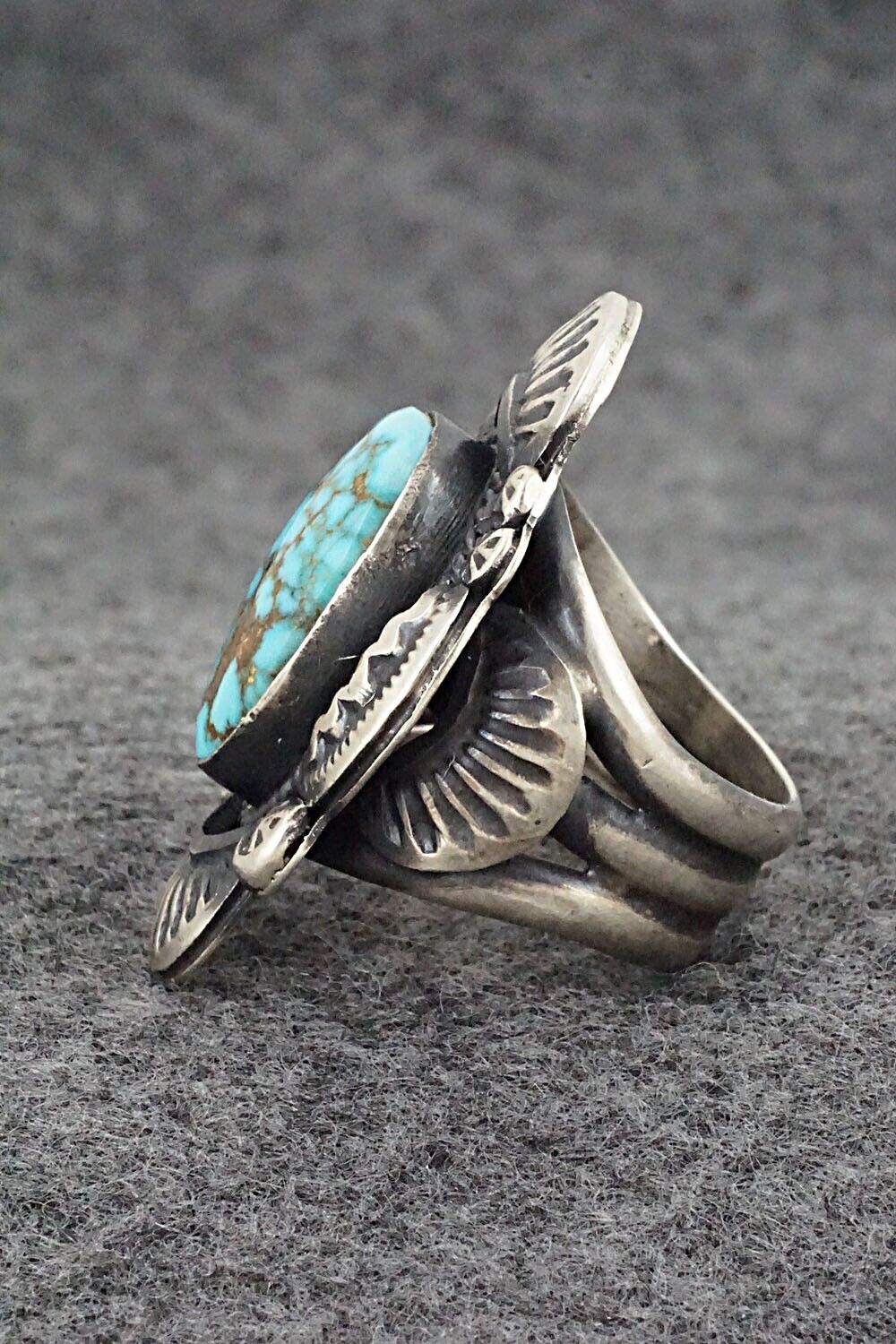 Turquoise & Sterling Silver Ring - Gilbert Tom - Size 7.5