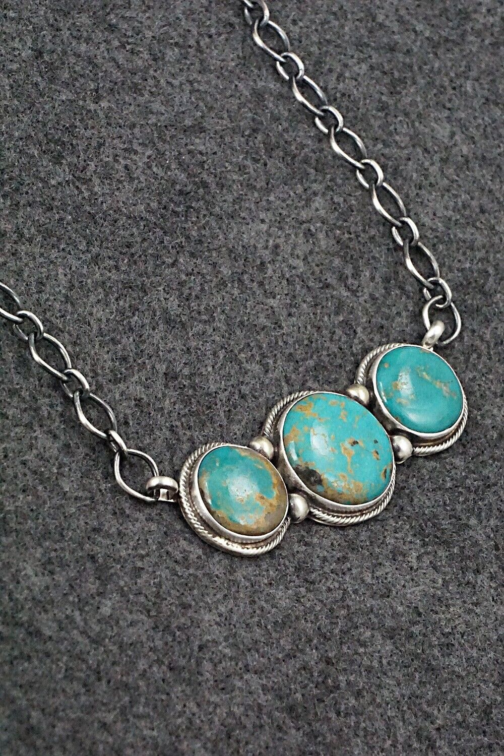 Turquoise & Sterling Silver Necklace - Kathleen Livingston