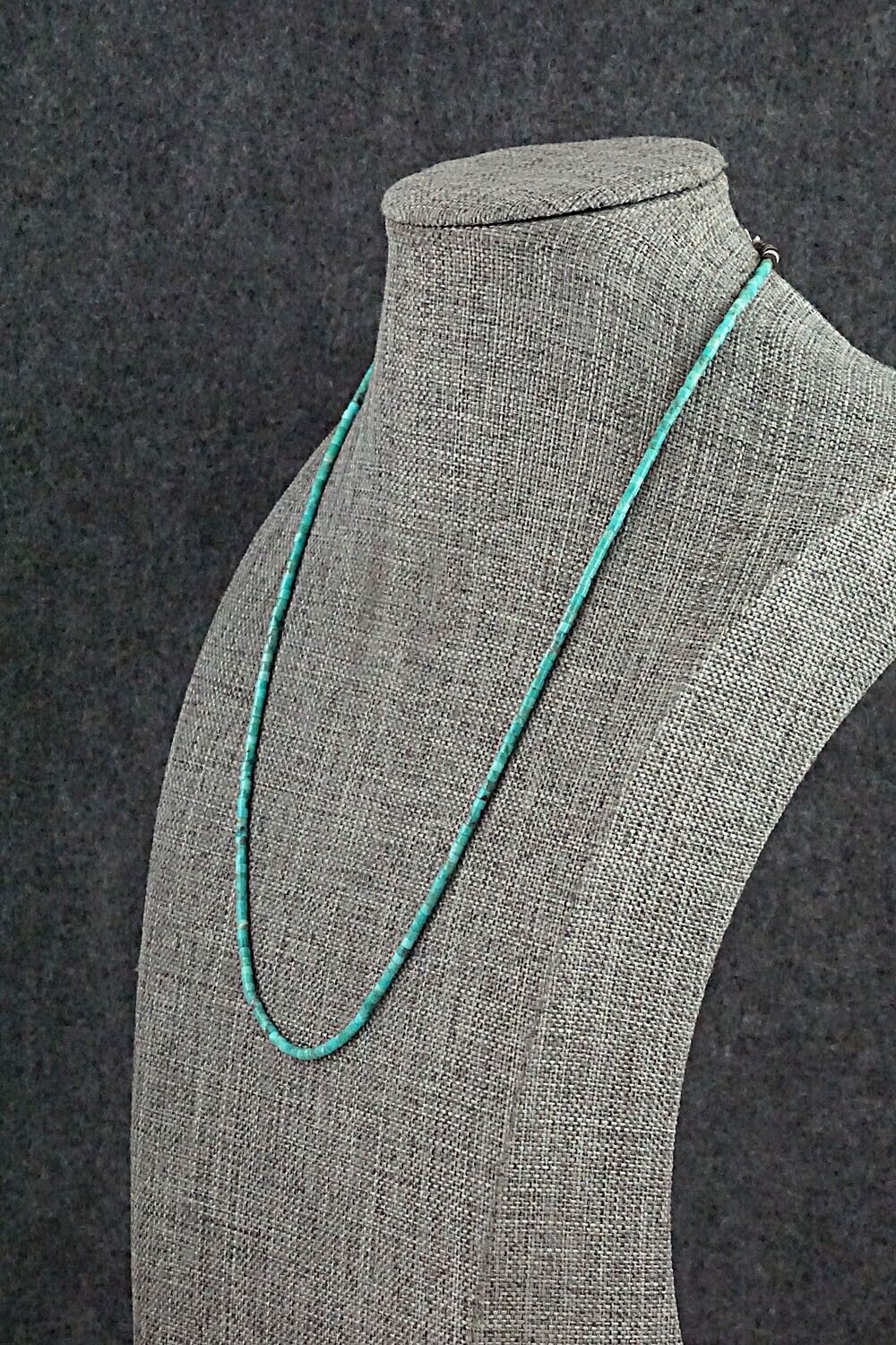 Turquoise & Shell Necklace 18" - Ramona Calavaza
