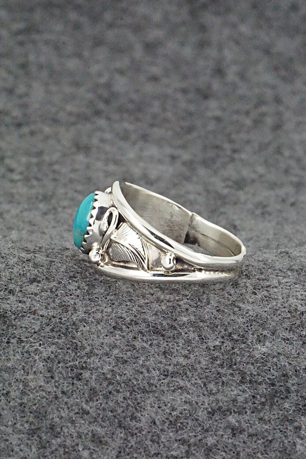 Turquoise & Sterling Silver Ring - Harris Largo - Size 6.5