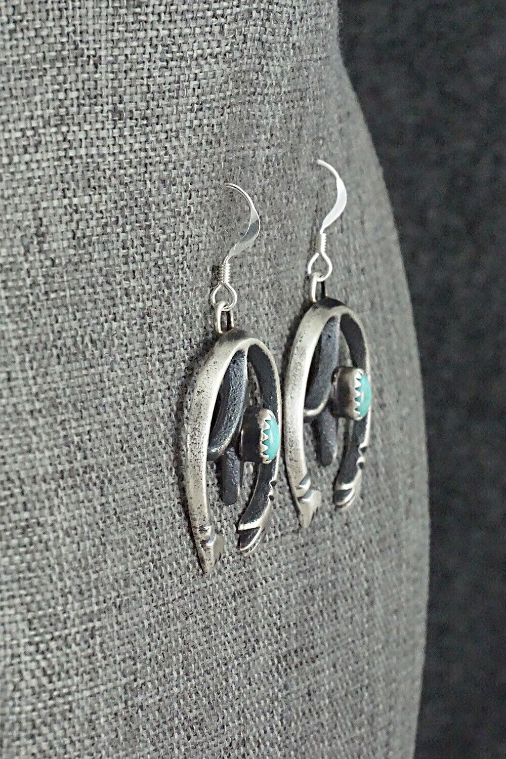 Turquoise & Sterling Silver Earrings - Martha Cayatiento