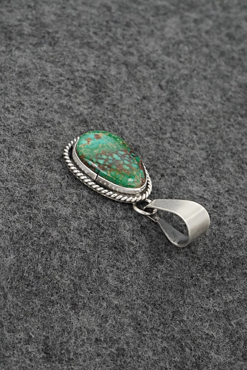 Turquoise & Sterling Silver Pendant - Eugene Gruber