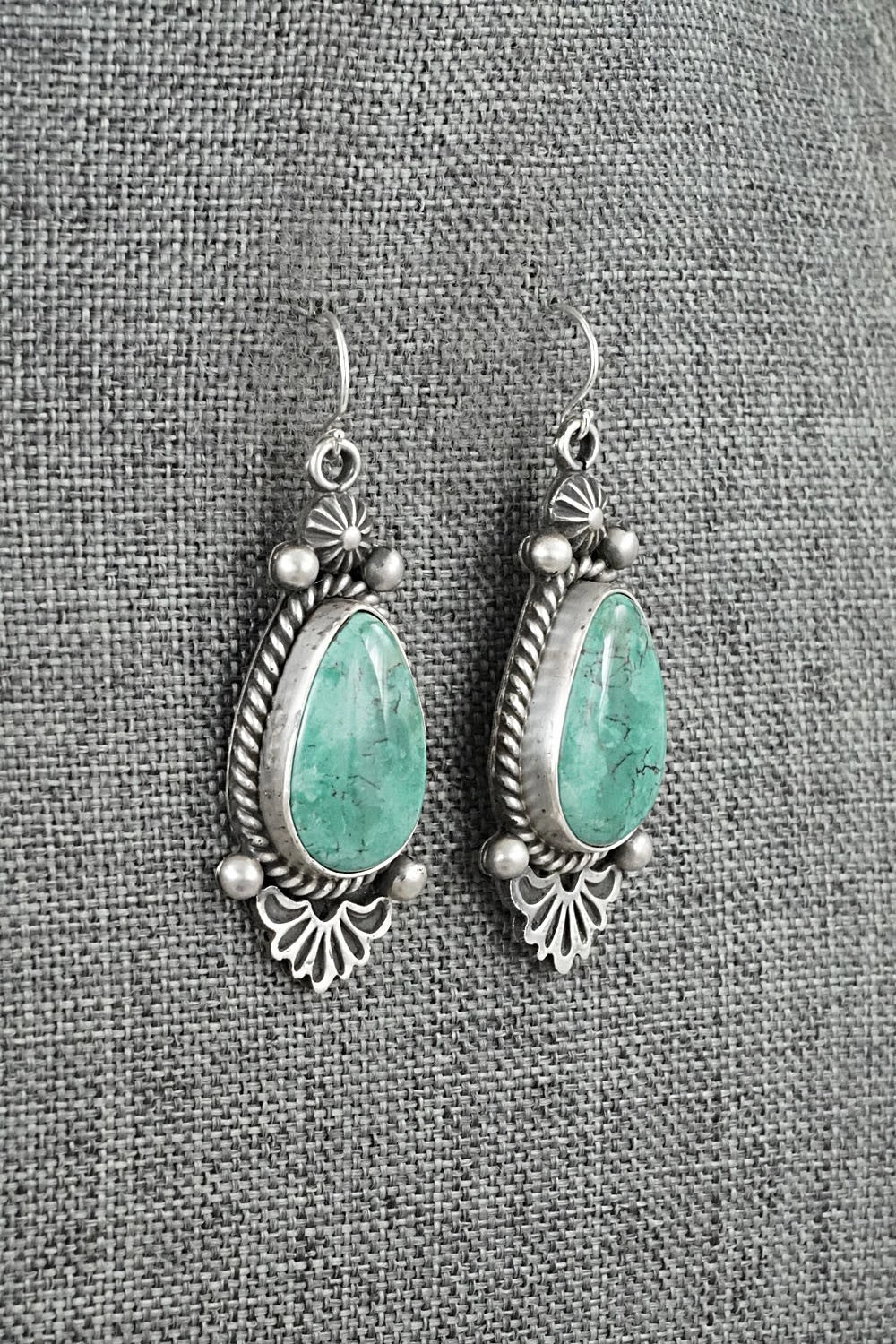Turquoise & Sterling Silver Earrings - Michael Calladitto
