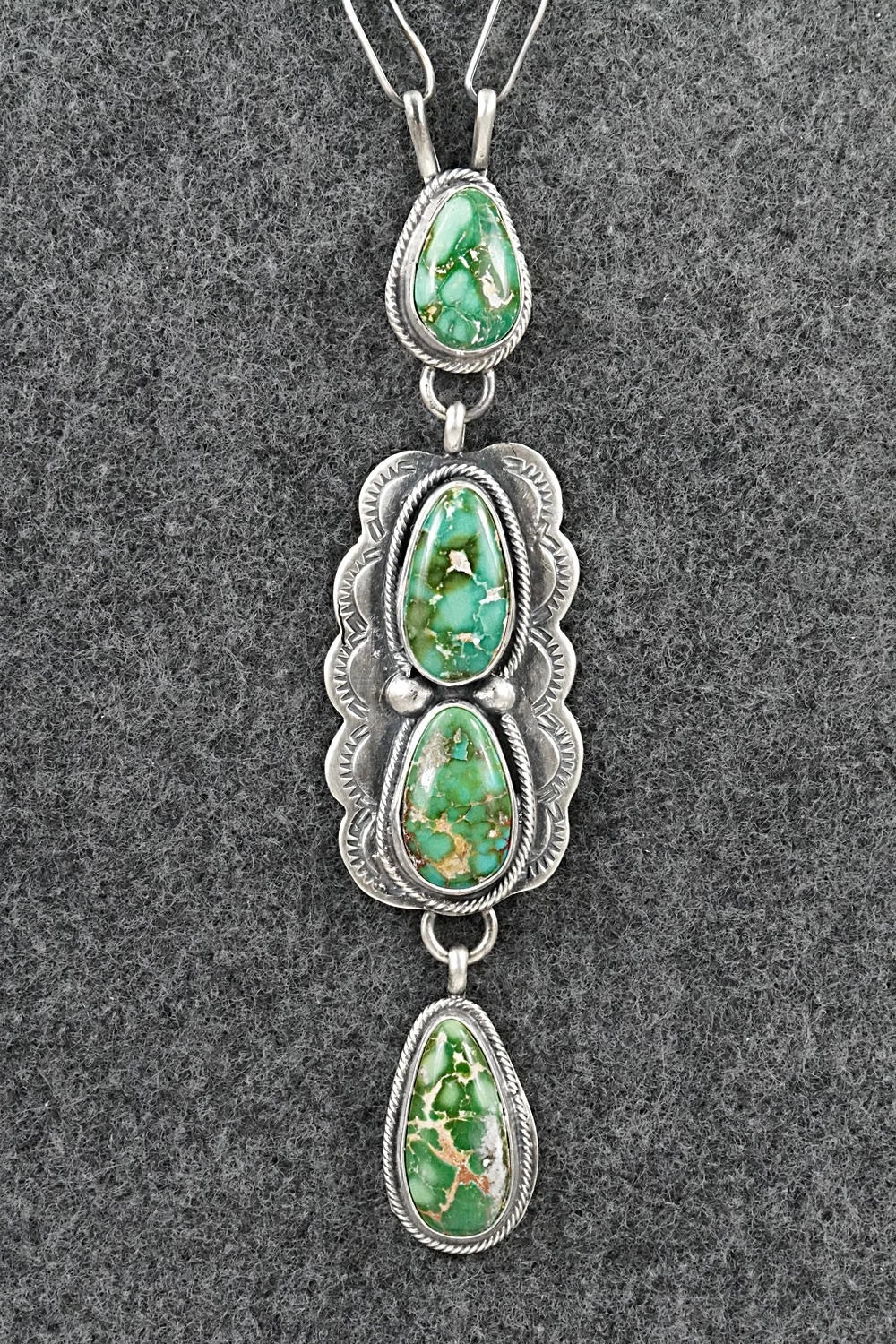 Turquoise & Sterling Silver Necklace - Bobby Johnson