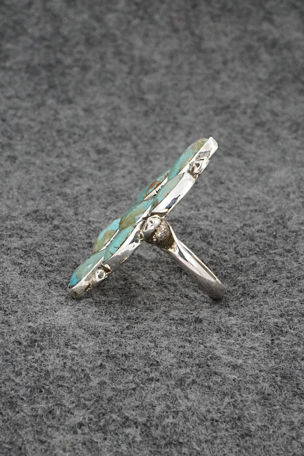 Turquoise & Sterling Silver Ring - Priscilla Reeder - Size 8.5