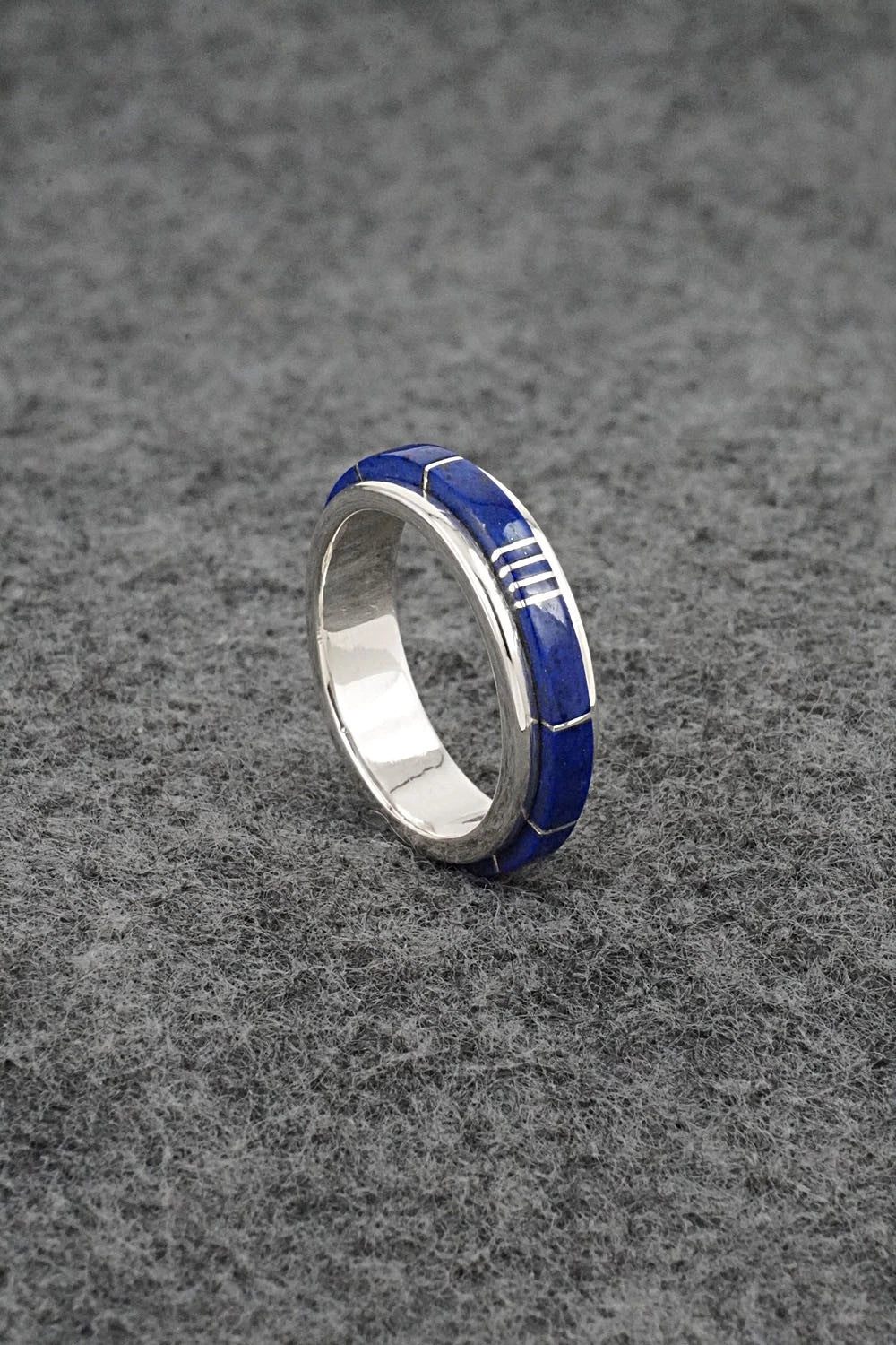 Lapis & Sterling Silver Ring - Harold Tsosie - Size 6.5